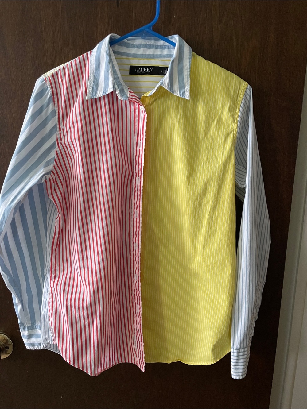 Ralph Lauren size M striped/color block button-down shirt